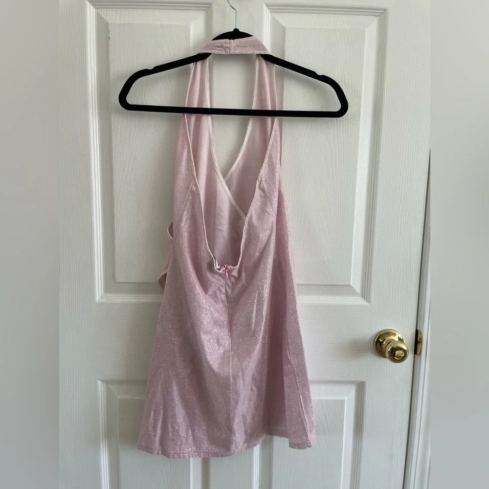 The perfect party dress! Super cute pink sparkly mini dress. - Picture 3 of 3